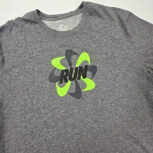 Nike Men's Dri-Fit T Shirt Active Gray XXL 2XL Run